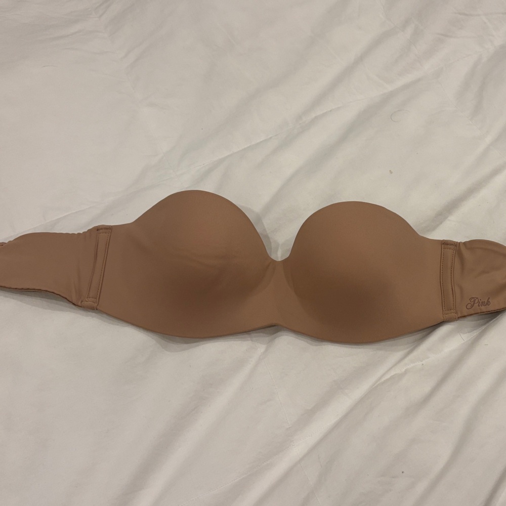 Pink Strapless Bra